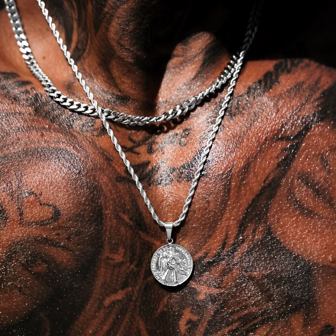 St Christopher x Cuban Set | Silver - Image 4
