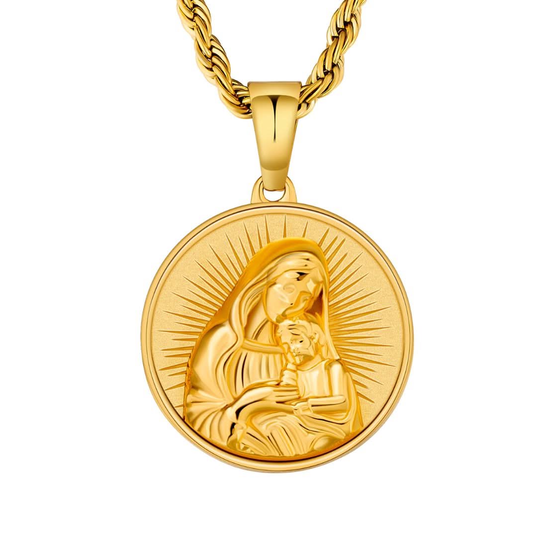 St Mary Pendant | Gold