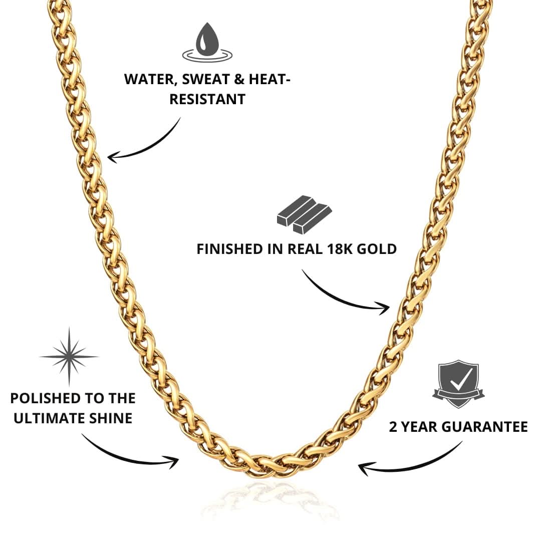 Wheat Chain Gold | 3mm - Image 3