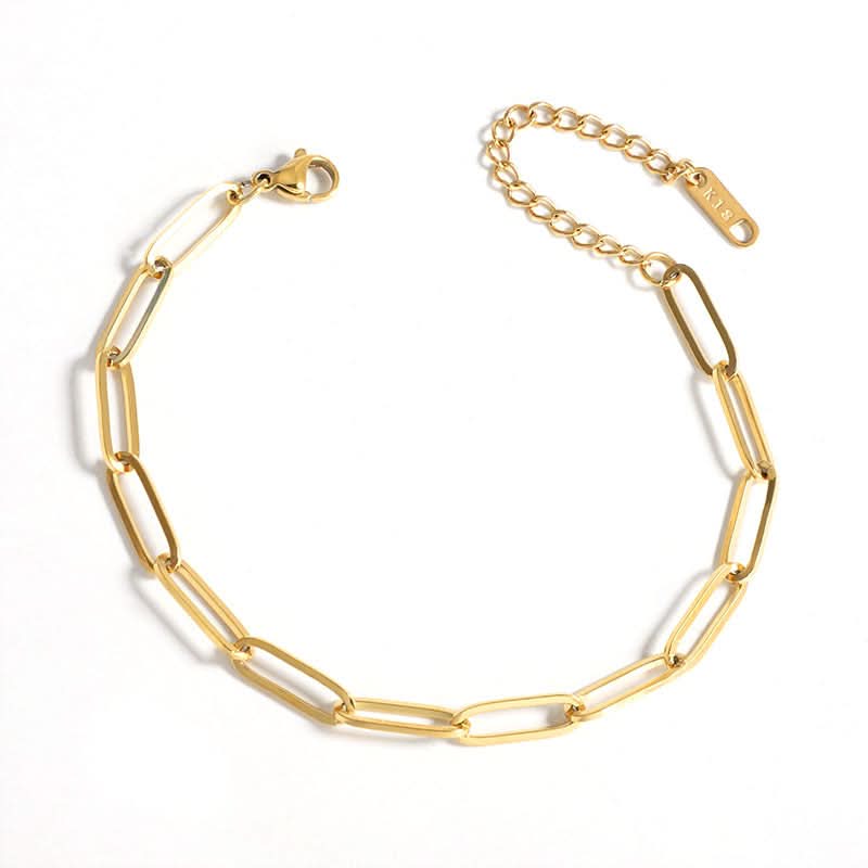 Paperclip Bracelet Gold - Image 3